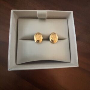 Vintage - Gold Filled Oval Earrings